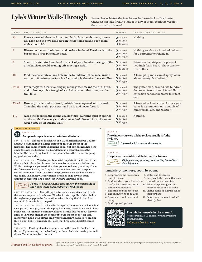 Lyle's Winter Walk-Through, one printable page